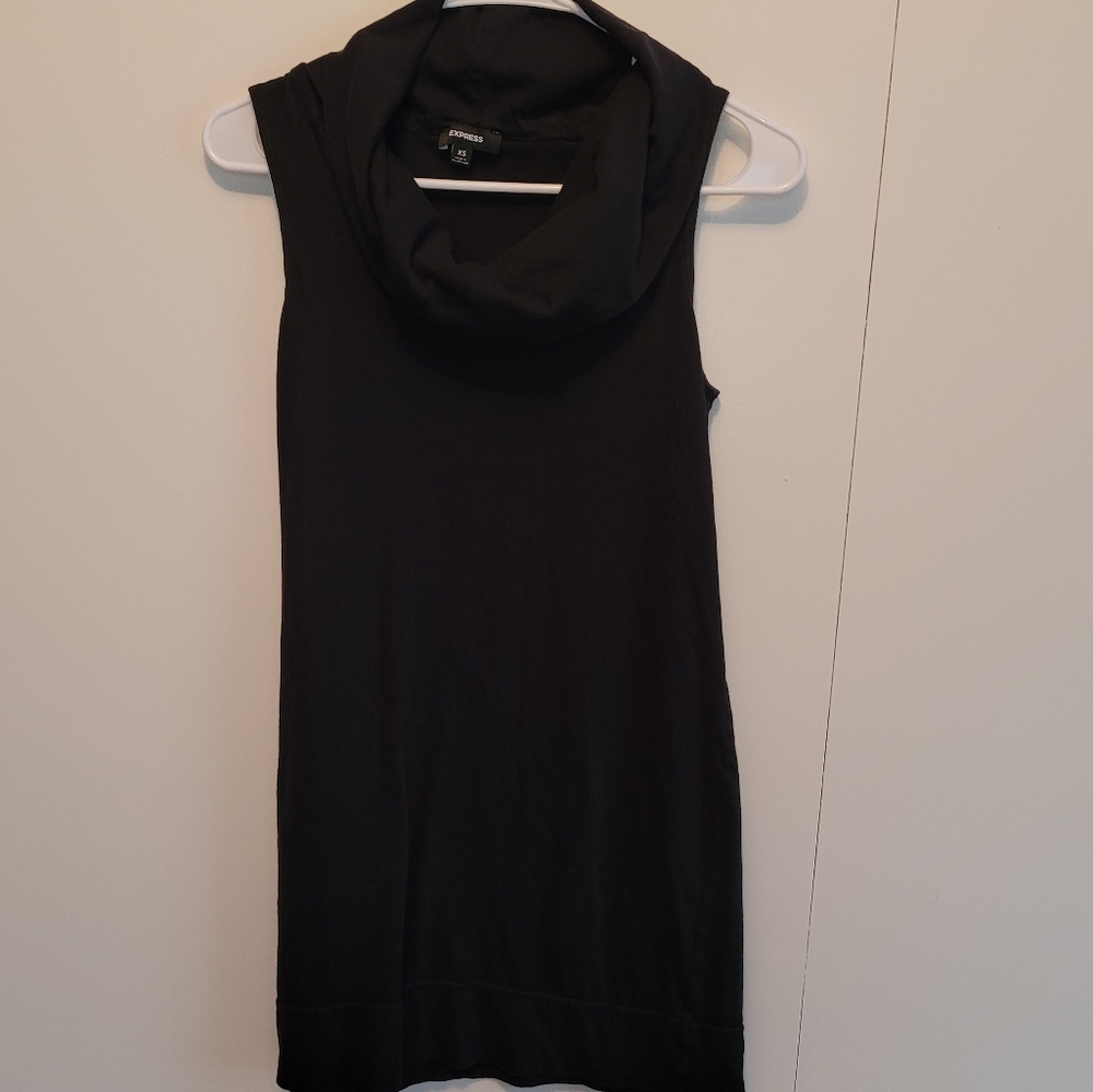 EXPRESS Cowl Neck Black dress XS